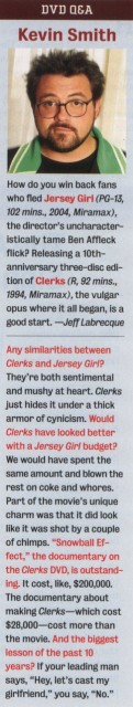 Entertainment Weekly - DVD Q&A - Clerks X - September 2004