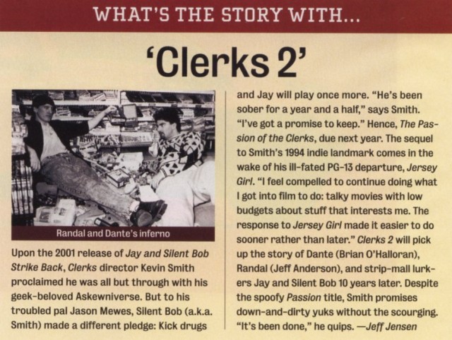 Entertainment Weekly - What's the Story with Clerks 2 - September 2004