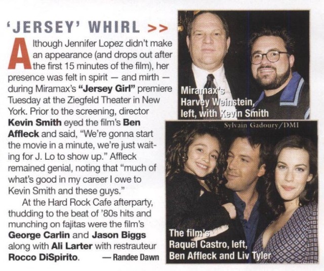 Hollywood Reporter - Jersey Girl premiere - March 2004