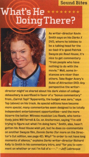 Entertainment Weekly - Kevin and Road House - April 2005