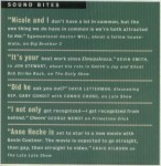 Entertainment Weekly sound bites
